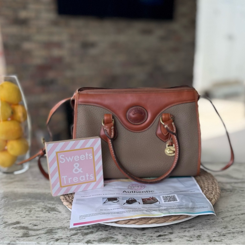 Dooney & Bourke Vintage Pebble Leather Satchel / Crossbody with COA made in USA